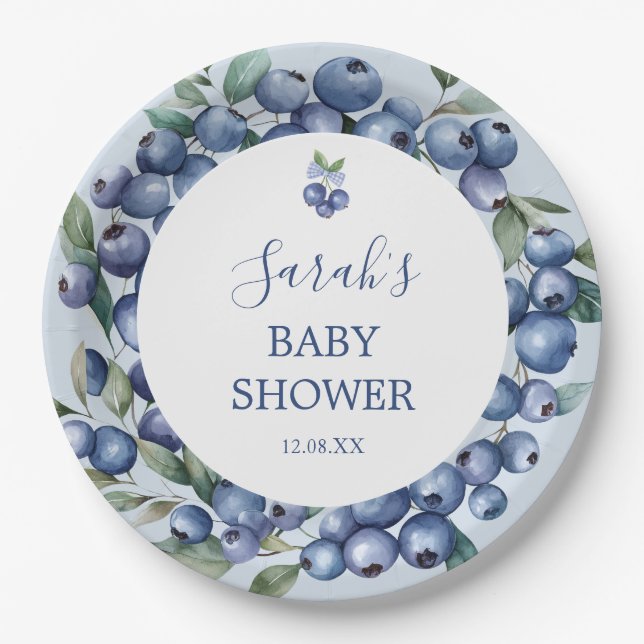 Blueberry Paper Plate Pappteller (Vorderseite)
