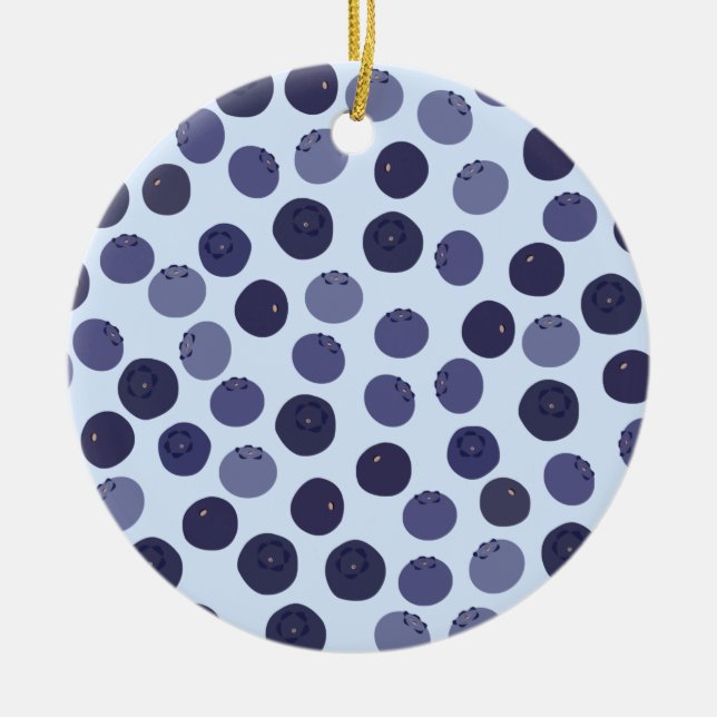 Blueberry Pattern Keramik Ornament (Vorne)