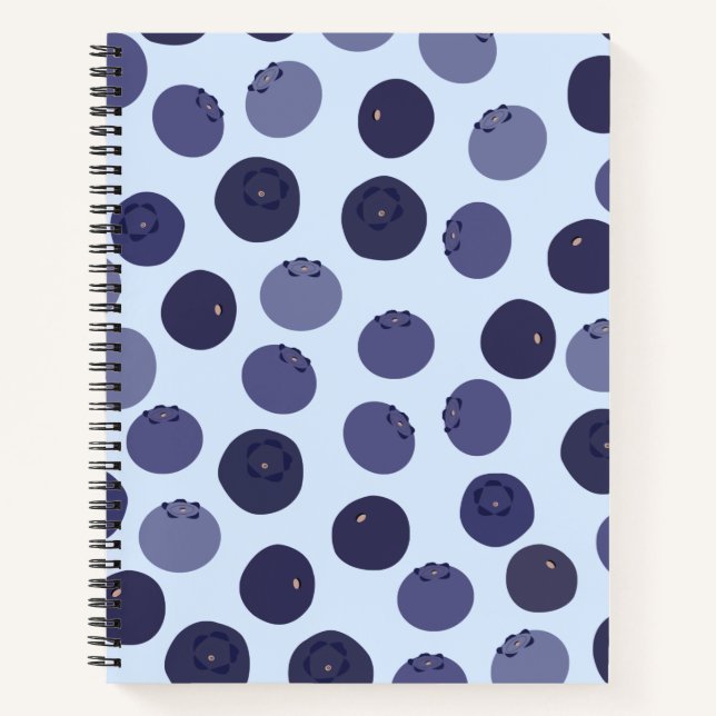 Blueberry Pattern Notizbuch (Vorderseite)