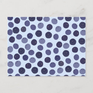 Blueberry Pattern Postkarte