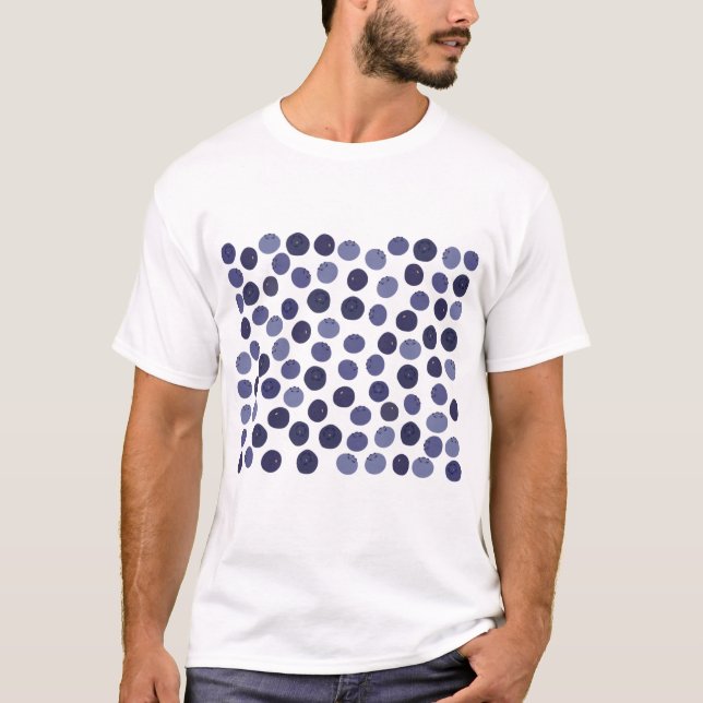Blueberry Pattern T-Shirt (Vorderseite)