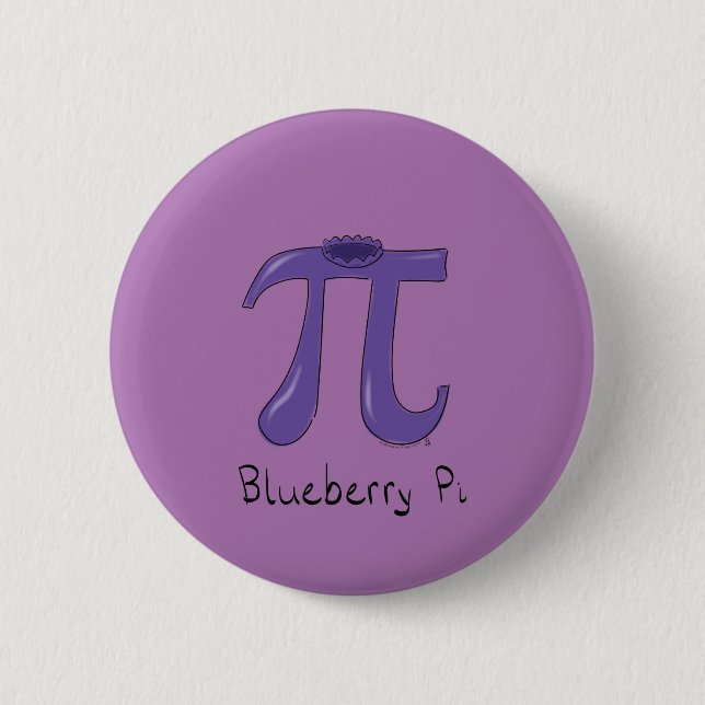 Blueberry Pi Niedlich Mah Pi Day Button Button (Vorderseite)