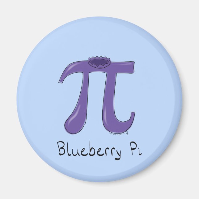 Blueberry Pi Niedlich Mah Pi Day Magnet (Vorne)