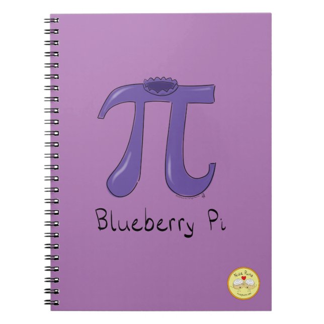 Blueberry Pi Niedlich Mah Pi Day Notebook Notizblock (Vorderseite)