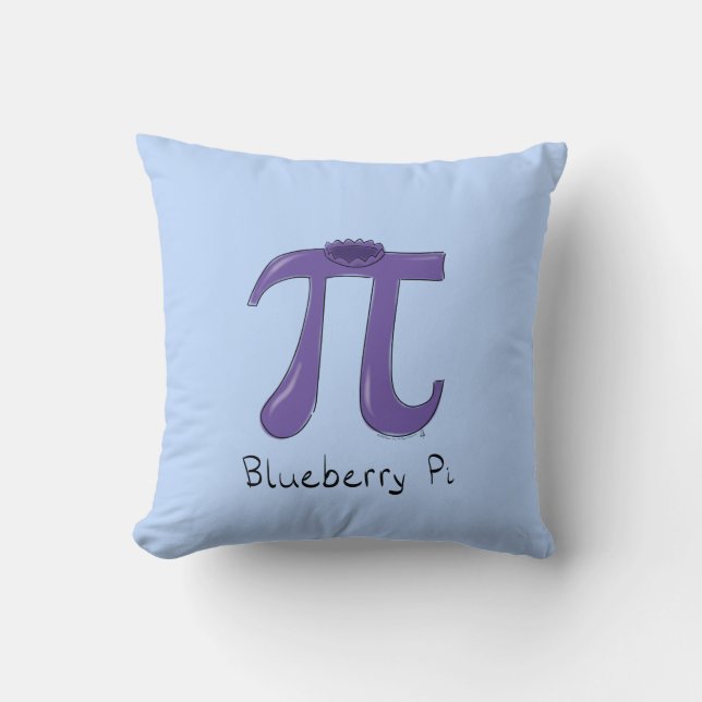 Blueberry Pi Niedlich Mah Pi Day Pillow Kissen (Vorderseite)