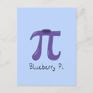 Blueberry Pi Niedlich Mah Pi Day Postcard Postkarte
