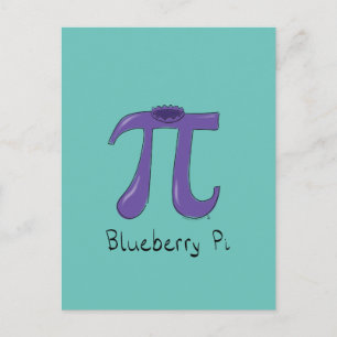 Blueberry Pi Niedlich Mah Pi Day Postcard Postkarte