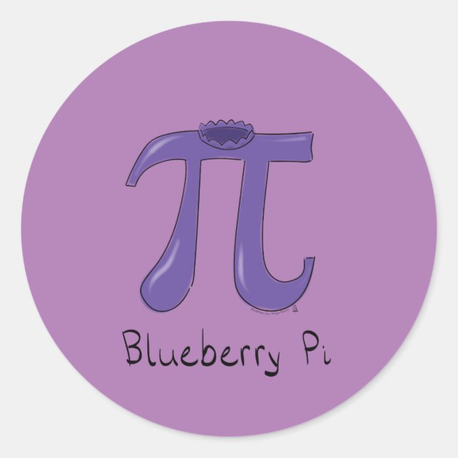 Blueberry Pi Niedlich Mathe Pi Day Stickers (Vorderseite)
