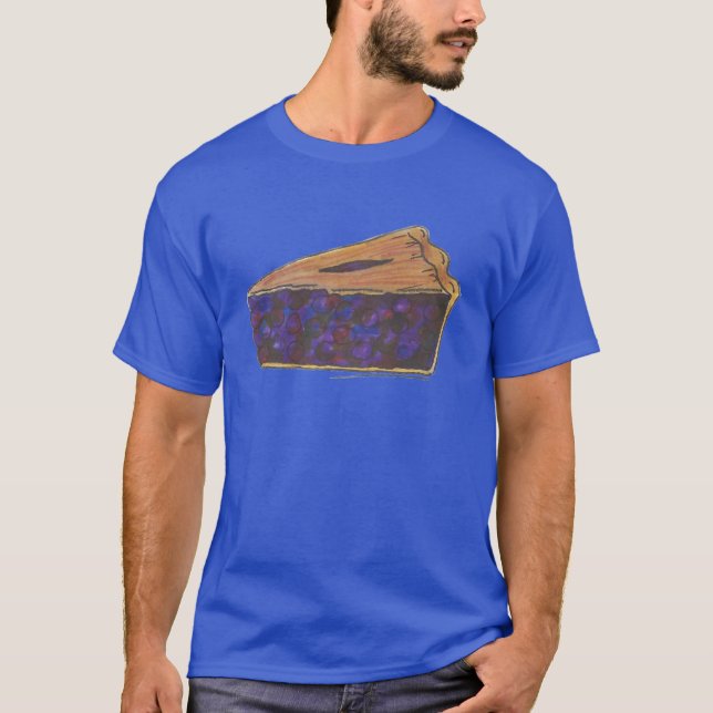Blueberry Pie Slice Food Dessert Fruchtpies T-Shir T-Shirt (Vorderseite)