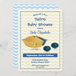 Blueberry Pie Twins Kinderdusche Einladung
