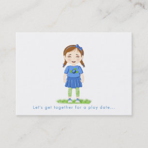 Blueberry Play Date Calling Card Telefonnummerkarte
