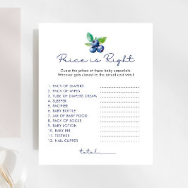 Blueberry Price ist das richtige Baby Duschspiel