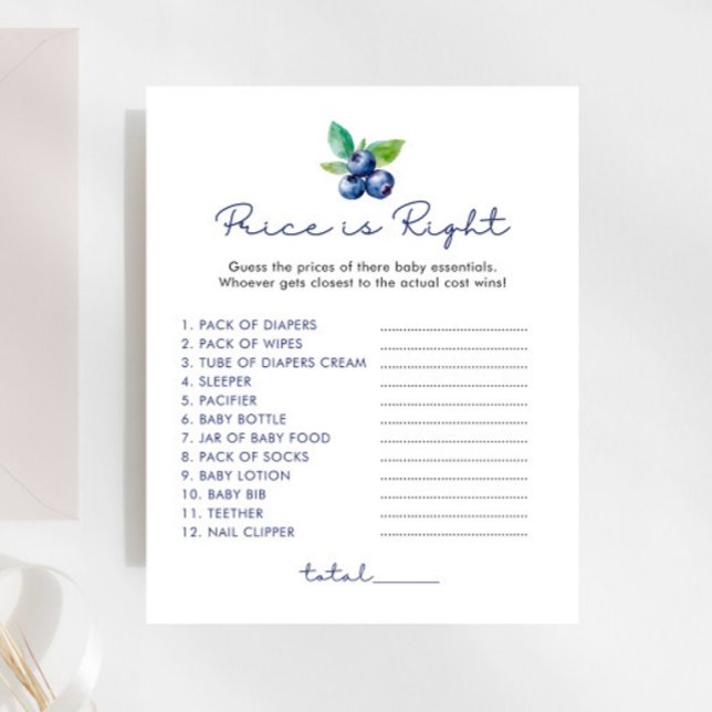 Blueberry Price ist das richtige Baby Duschspiel (Von Creator hochgeladen)