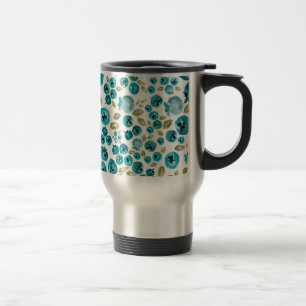 Blueberry Print Travel Mug mit Handgriff Reisebecher