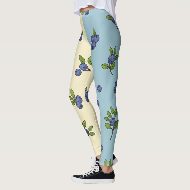 Blueberry Repeat Pattern - Pastel Vibe Leggings (Links)