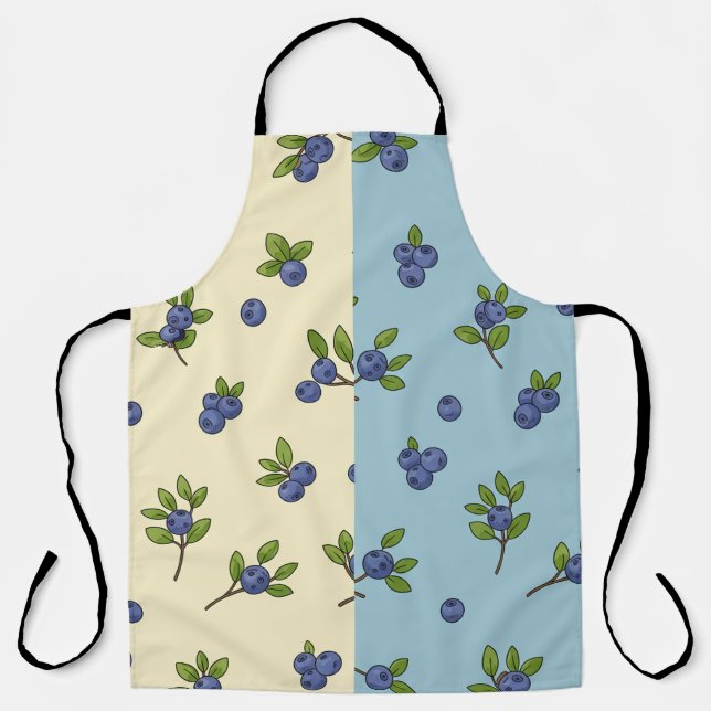 Blueberry Repeat Pattern - Pastel Vibe Schürze (Vorderseite)