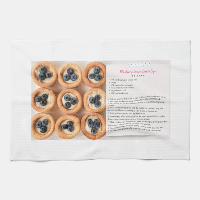 Blueberry-Rezept-Handtuch Geschirrtuch (Horizontal)