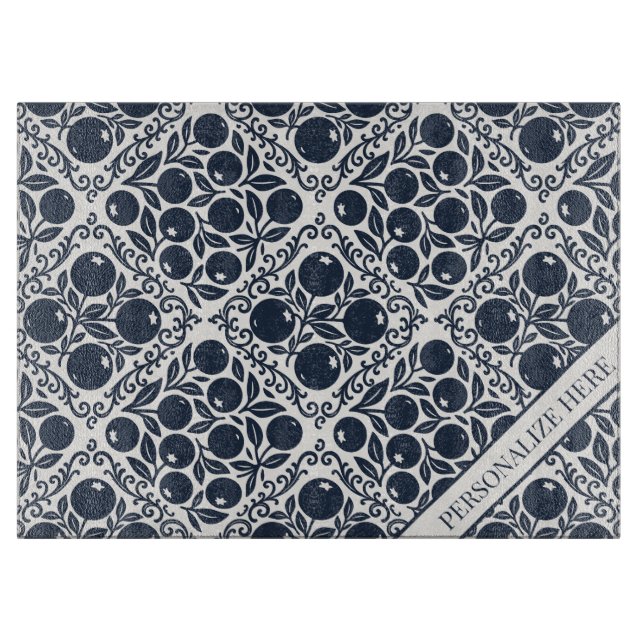 Blueberry Rustic Farmhouse French Country  Schneidebrett (Vorderseite)