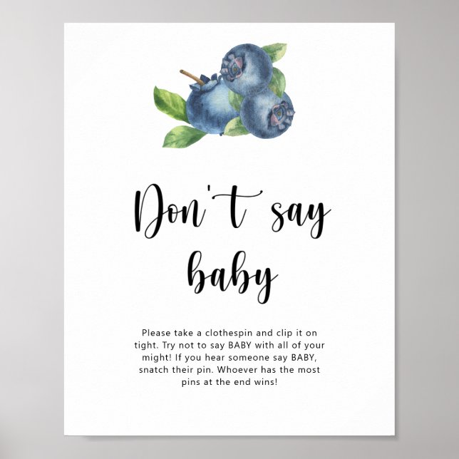 Blueberry - Sag nicht, Baby Poster (Vorne)