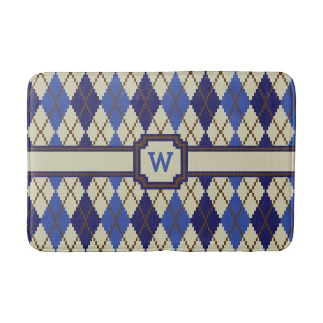 Blueberry Scone Raute Bath Mat Badematte (Vorderseite)