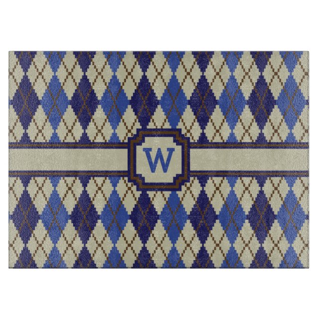 Blueberry Scone Raute Glass Cutting Board Schneidebrett (Vorderseite)