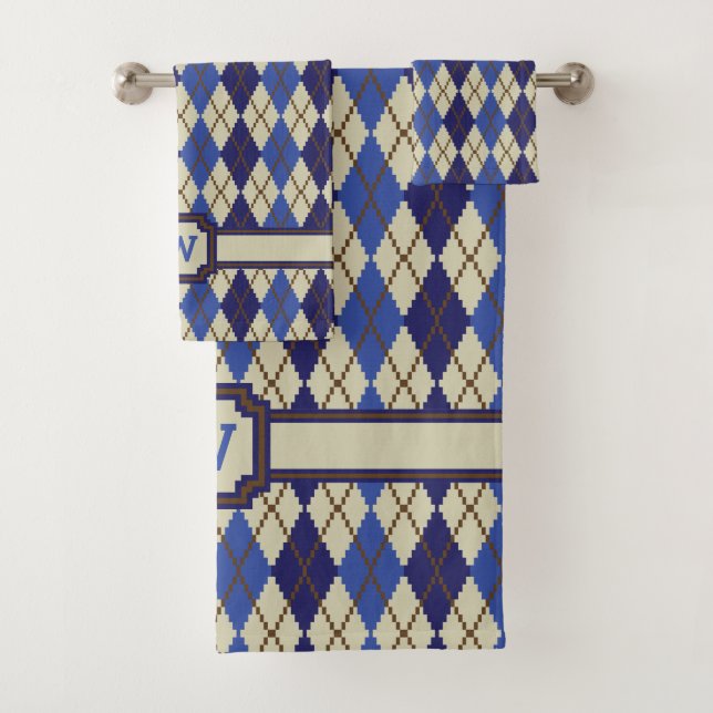 Blueberry Scone Raute Handtuch Set (Insitu)
