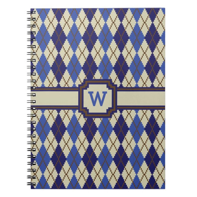 Blueberry Scone Raute Notebook Notizblock (Vorderseite)