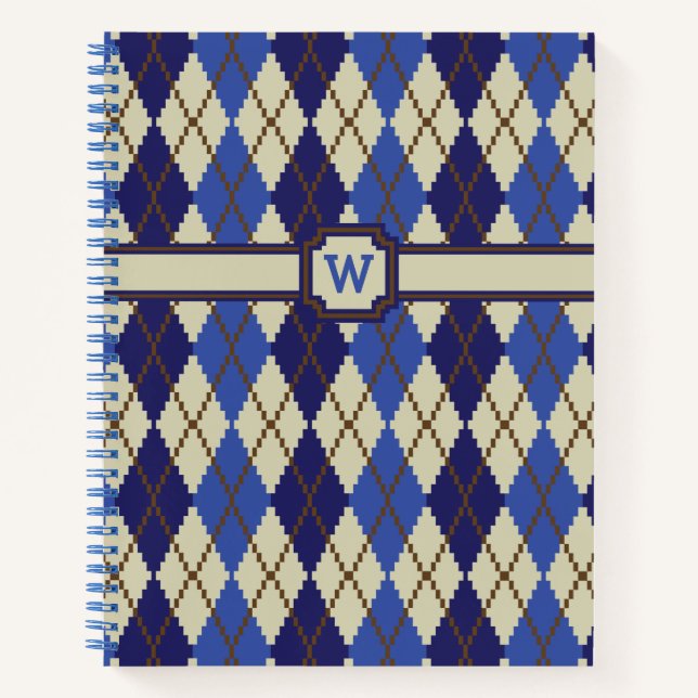 Blueberry Scone Raute Spiral Notebook Notizbuch (Vorderseite)