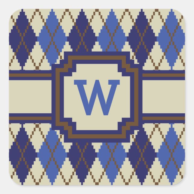 Blueberry Scone Raute Sticker (Vorderseite)