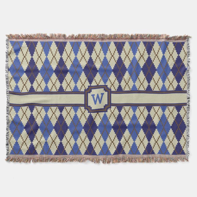 Blueberry Scone Raute Throw Blanket Decke (Vorderseite)