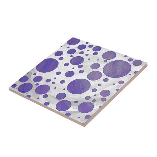 Blueberry Smear Polka Dot Fliese (Seite)