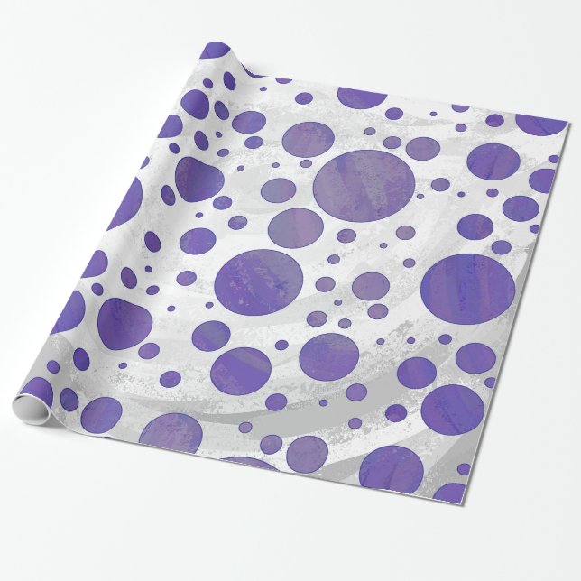 Blueberry Smear Polka Dot Geschenkpapier (Ungerollt)