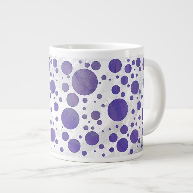 Blueberry Smear Polka Dot Jumbo-Tasse (Vorderseite Rechts)