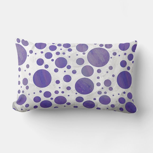 Blueberry Smear Polka Dot Lendenkissen (Vorderseite)
