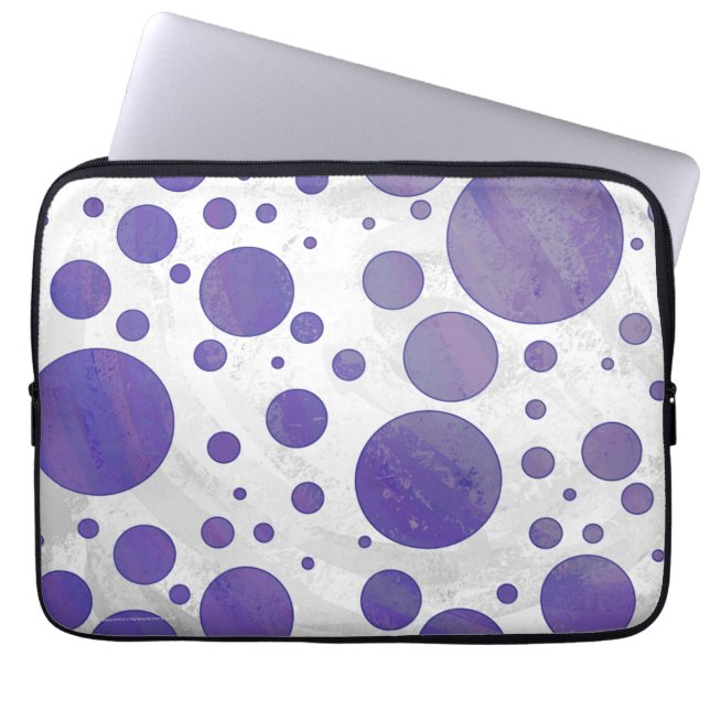 Blueberry Smear Polka Dot Pattern Laptopschutzhülle (Vorderseite)