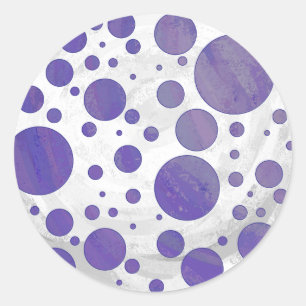 Blueberry Smear Polka Dot Runder Aufkleber