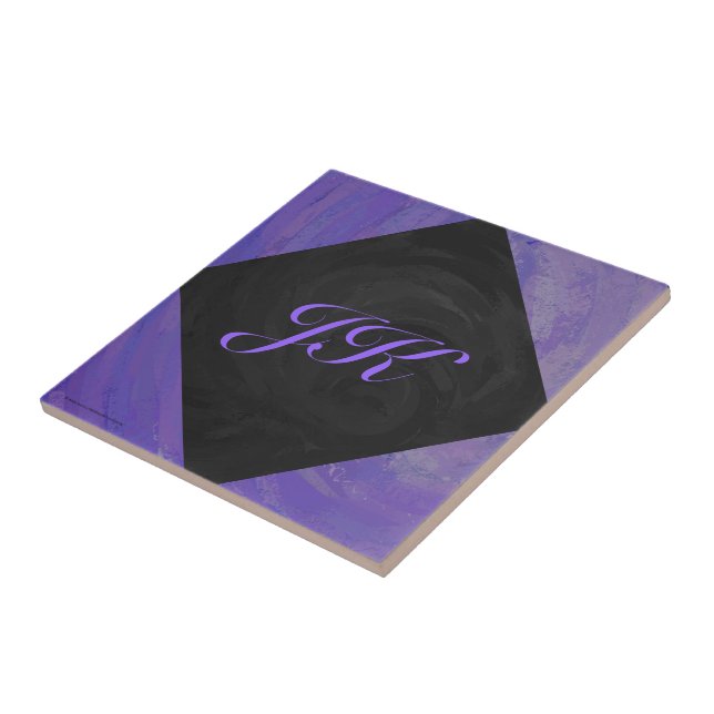 Blueberry Smear und Black Monogram Fliese (Seite)