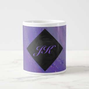 Blueberry Smear und Black Monogram Jumbo-Tasse