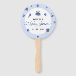 Blueberry Sweet Watercolor Boy Baby Dusche Fächer