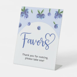 Blueberry Sweet Watercolor Boy Baby Shower Favorit Sockelschild