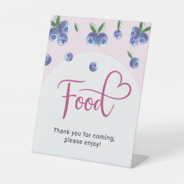 Blueberry Sweet Watercolor Girl Baby Dusche Nahrun Sockelschild