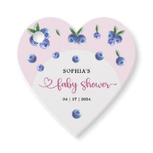 Blueberry Sweet Watercolor Girl Babydusche