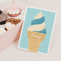 Blueberry Swirt Ice Cream Cone Kindergeburtstag Pa