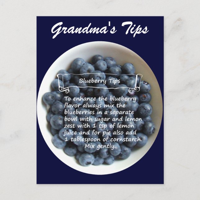 Blueberry Tipps Postkarte (Vorderseite)