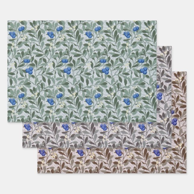 Blueberry Tree, William Morris Geschenkpapier Set (Set)
