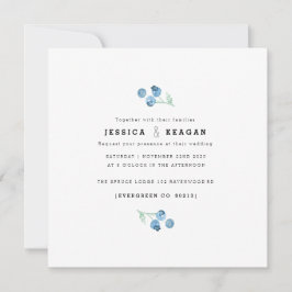 Blueberry Trio Hochzeitsfeier Einladung