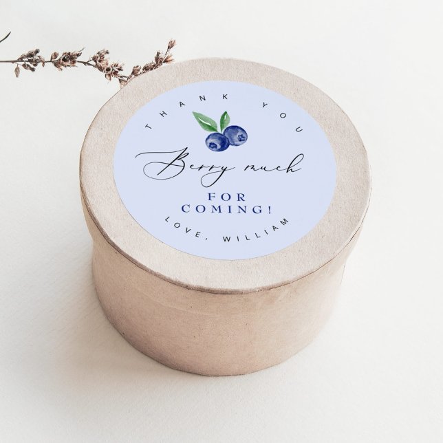 Blueberry Vielen Dank, dass Sie Beere gefunden hab Runder Aufkleber (Von Creator hochgeladen)