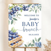 Blueberry Waffle Baby Brunch Boy Baby Shower 