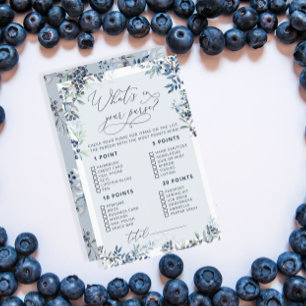 Blueberry, was in Ihrem Purse Baby Shower Game ist