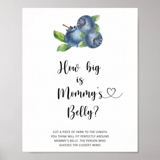 Blueberry - Wie groß ist Mama's Bauchspiel Poster (Vorne)